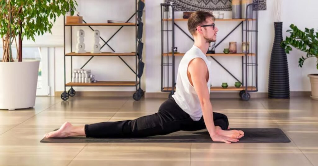 12 Essential Beach Yoga Poses for Mind-Body Harmony 9 Half Pigeon Pose min