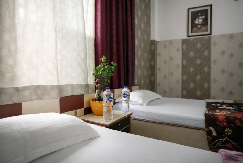 luxury private room yoga retreat Rishikesh peaceful and modern stay