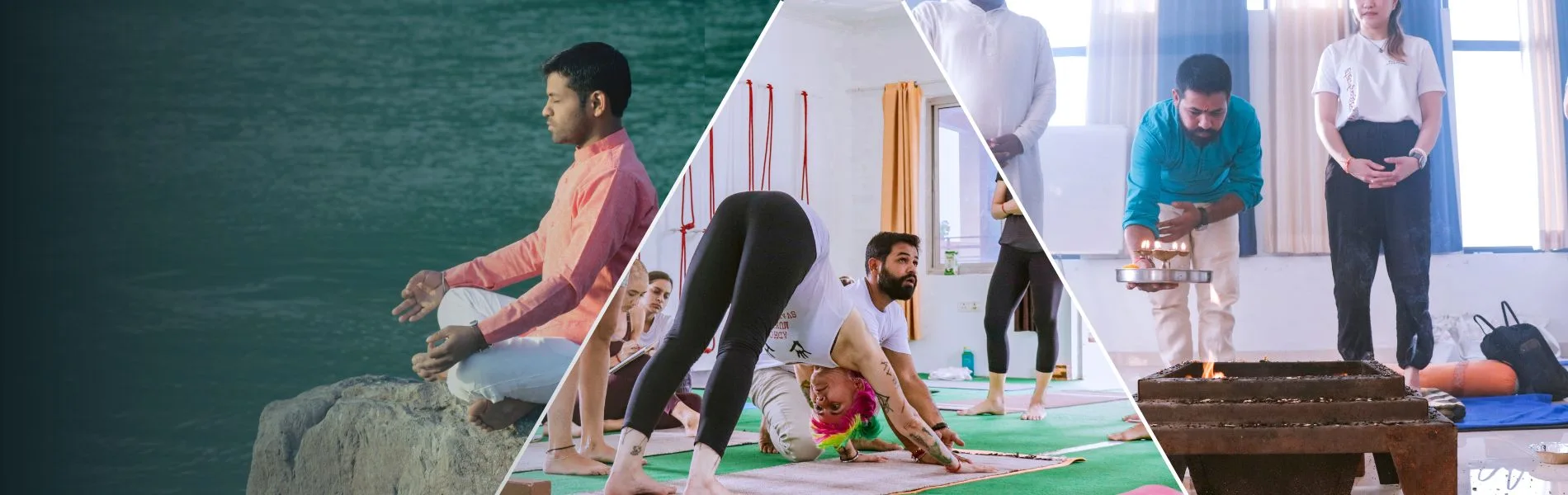 Amit Yogi teaching Ashtanga Yoga class in Rishikesh