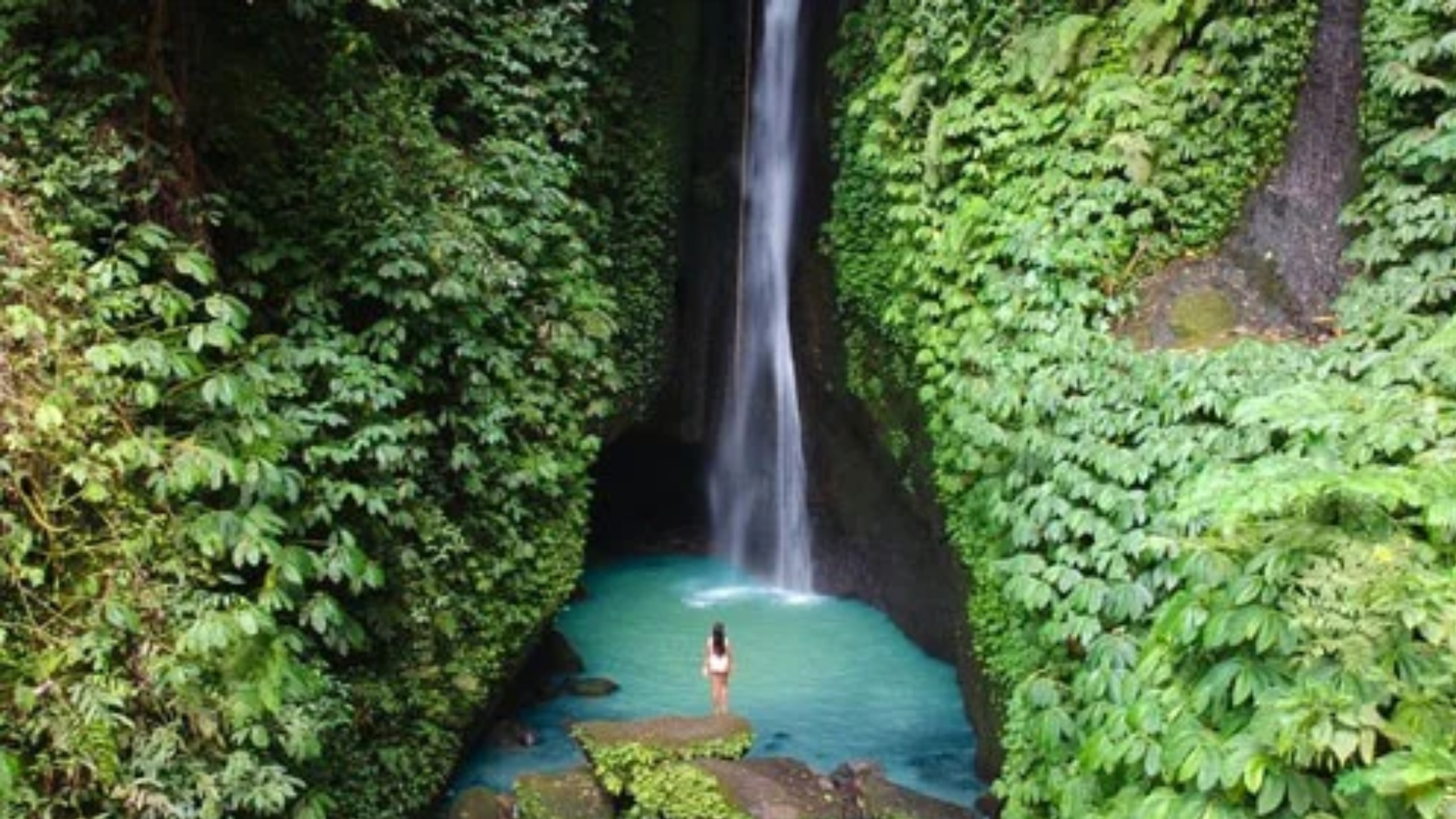 waterfall near Ubud Bali tropical nature outdoor excursion