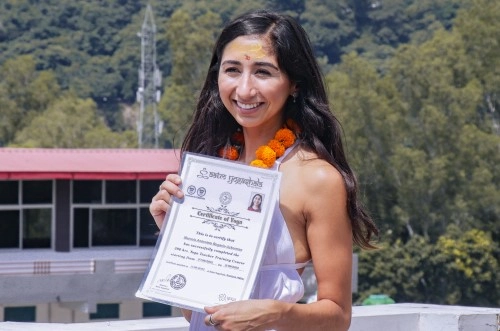 Ashtanga Vinyasa Yoga Teacher Training Certificate from Aatm Yogashala Rishikesh India