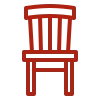 Chair in accommodation room at Aatm Yogashala