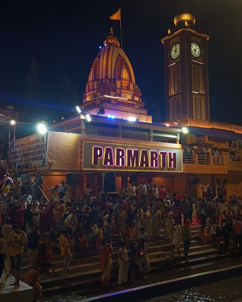 Parmarth Niketan Ashram in Rishikesh near Ganga river