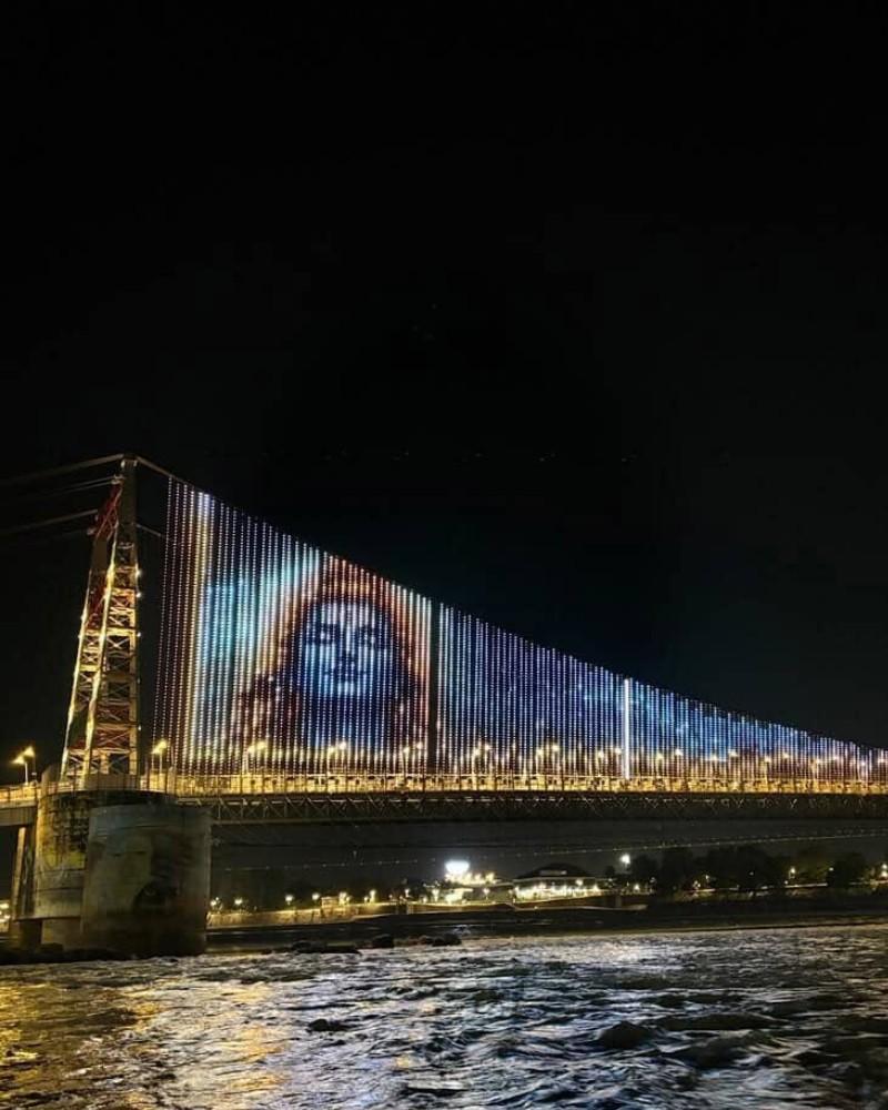 Ram Jhula Ganga bridge near Parmarth Niketan Rishikesh
