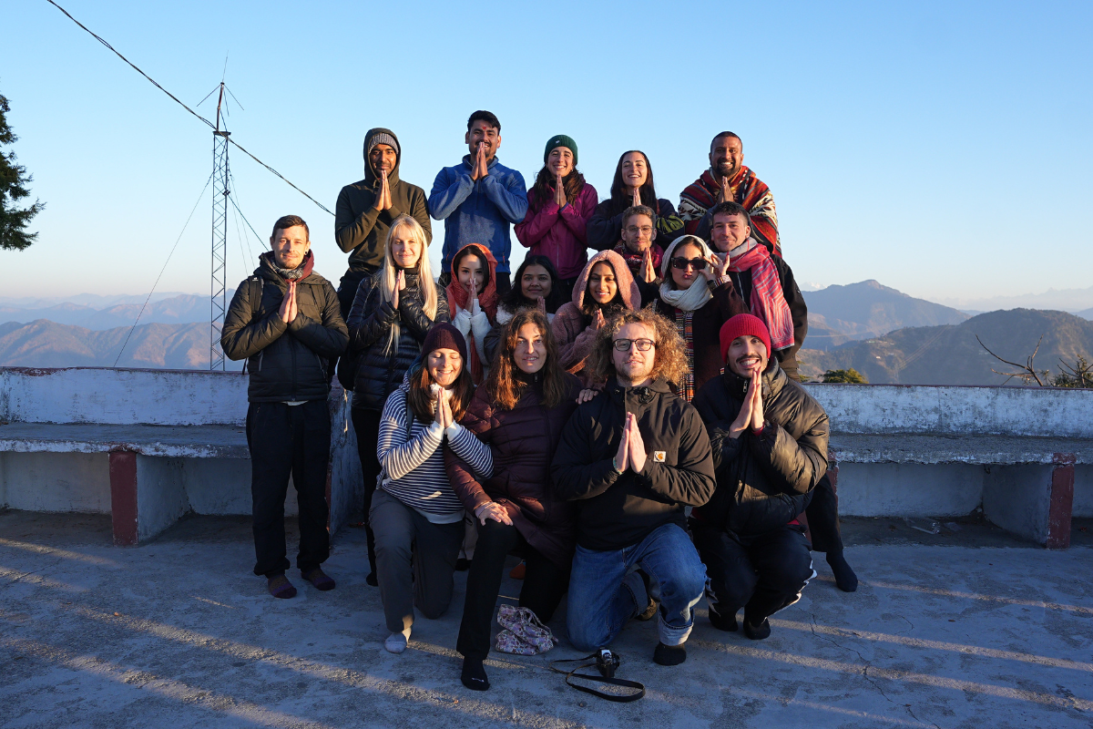 Yoga batch students in Rishikesh