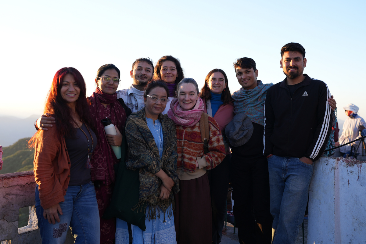 Yoga certification course students