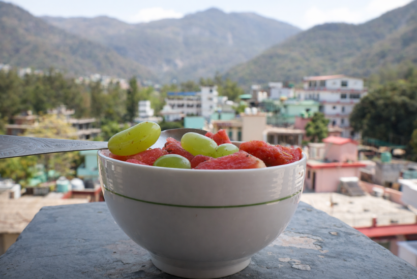 authentic yogic sattvic cuisine Rishikesh yoga school India vegetarian diet