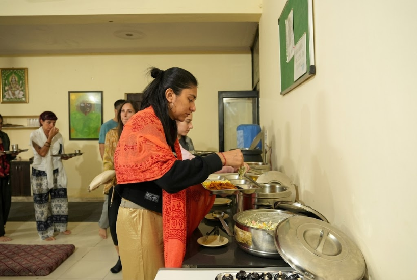 Sattvic food yoga diet served at Aatm Yogashala