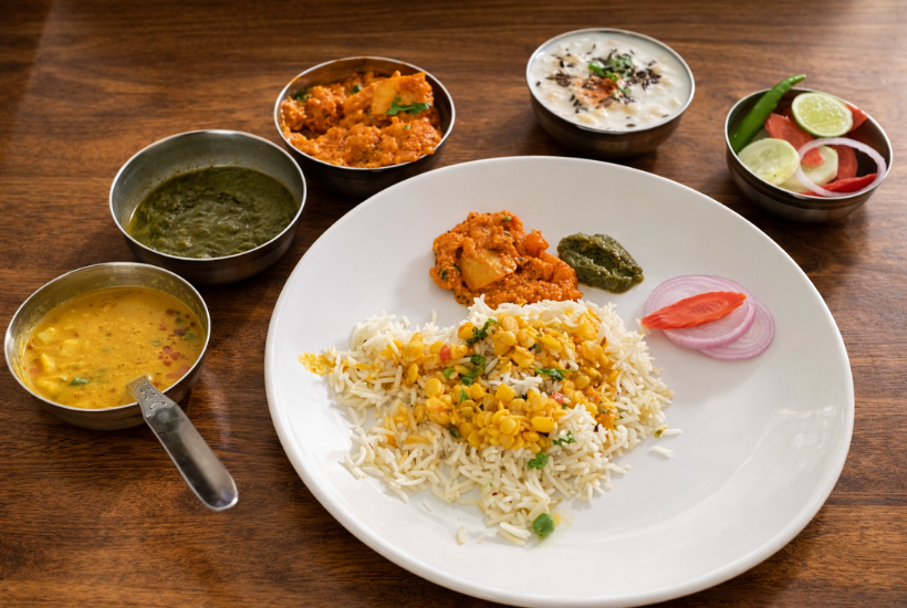 organic vegetarian sattvic food India yoga retreat Rishikesh clean diet