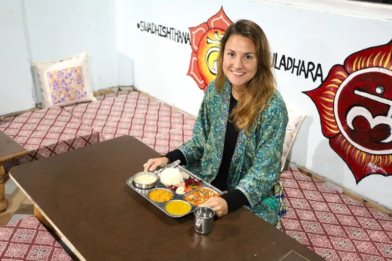 sattvic yogic food in Rishikesh yoga retreat fresh vegetarian meal