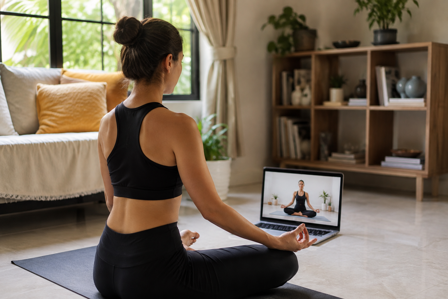 Live private online yoga class with a certified yoga teacher